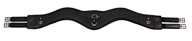 veelzijdigheidssingel leder zwart/zilver mt 120 cm