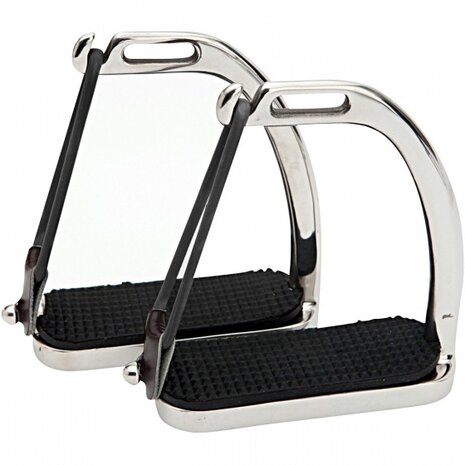 stijgbeugelset Fillis RVS/rubber zilver/zwart maat 11