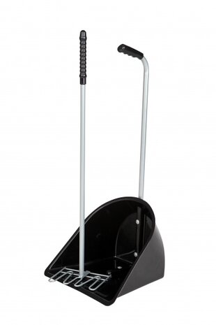 mestboy met hark 80 cm zwart/zilver 2-delig