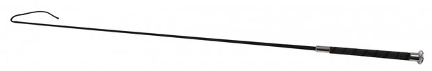 dressuurzweep met knop 110 cm zilver/zwart