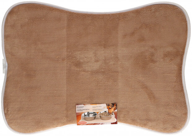 hondenplacemat 50 x 35,5 cm polyamide bruin