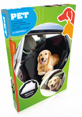 autostoelhoes 125 x 43 x 38 cm polyester zwart