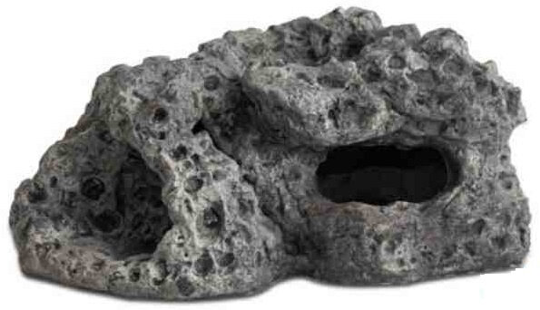 aquariumdecoratie steen 24 x 15 cm polyester grijs