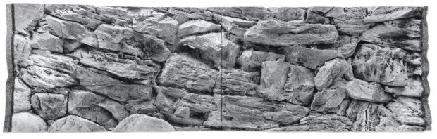 achterwand aquarium steen 96,5 cm grijs