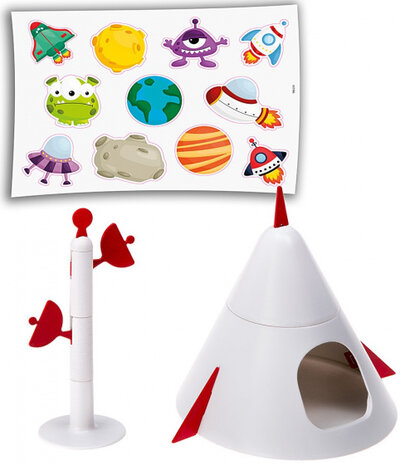 hamsterkooi Space 46 x 29,5 x 23 cm staal wit/zwart