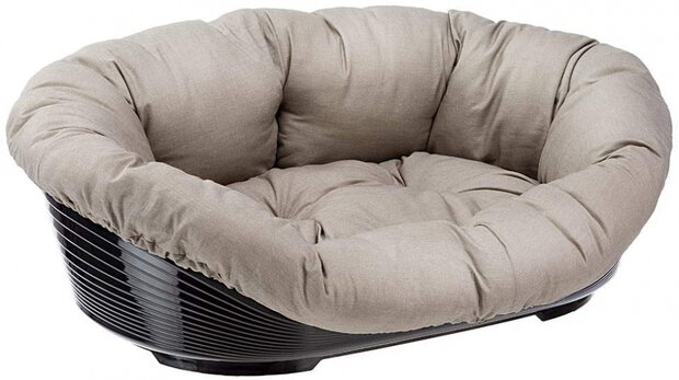 hond- en kattenmand met kussen 73 x 55 cm grijs