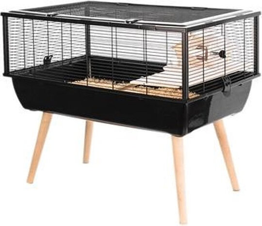 knaagdierkooi Neo Nigha 78 x 48 cm staal zwart
