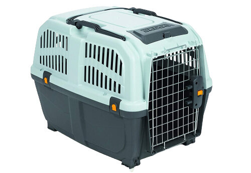 transportkennel 68 x 48 cm ABS grijs/zwart