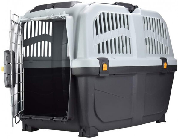 transportkennel 68 x 48 cm ABS grijs/zwart