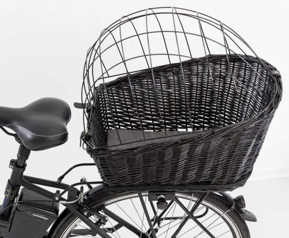 hondenfietsmand 35 x 49 cm wilgentakken zwart