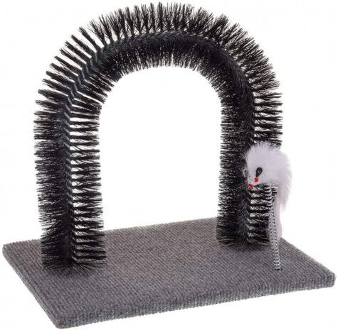 krabpaal 25 x 25 x 34 cm staal/sisal zwart