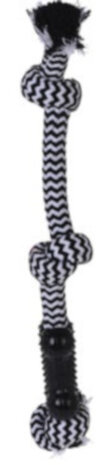 hondentouw Bot 40 cm katoen zwart/wit