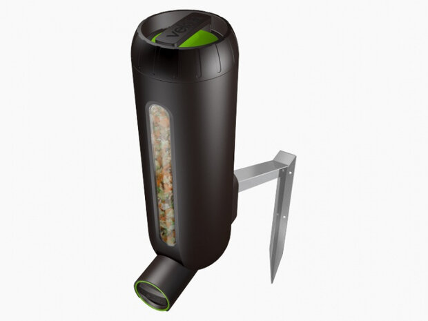 voerdispenser Pro 3 liter 7,5 x 4,2 cm antraciet