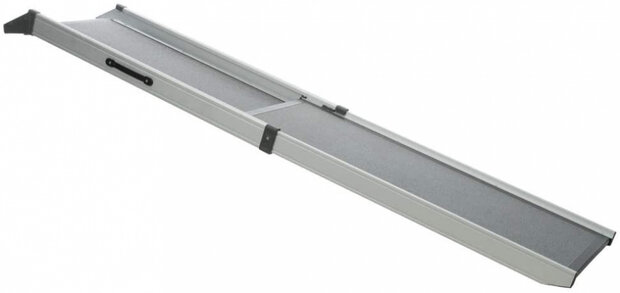 hondenloopplank 180 x 43 cm aluminium zilver