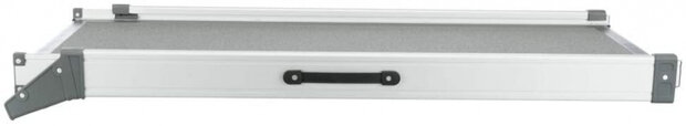 hondenloopplank 180 x 43 cm aluminium zilver