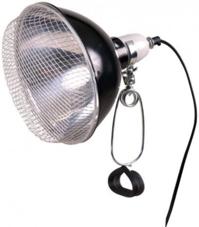klemlamp Reptiland 21 x 21 x 19 cm staal zwart 5-delig