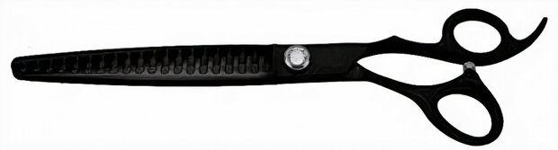 effileerschaar 19 cm RVS zwart