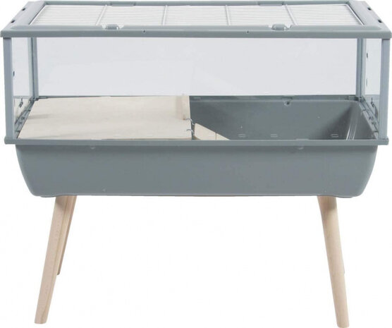 knaagdierkooi Nevo 64,5 cm plexiglas/kunststof grijs