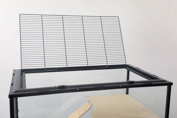 knaagdierkooi Nevo 64,5 cm plexiglas/kunststof zwart