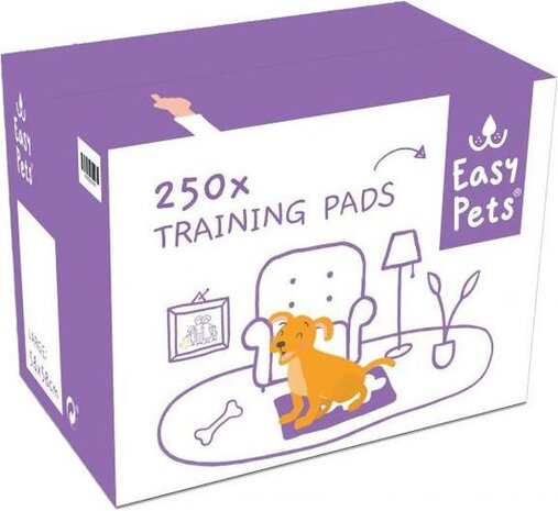 trainingpads Puppy 58 x 58 cm papier blauw 250 stuks
