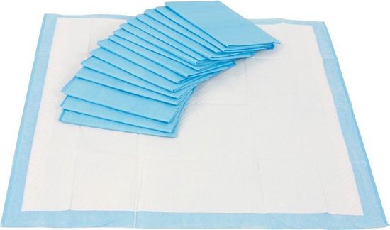 trainingpads Puppy 58 x 58 cm papier blauw 250 stuks