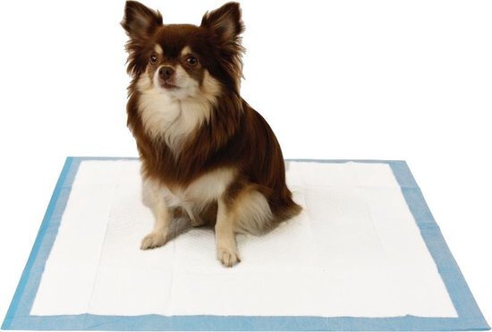 trainingpads Puppy 58 x 58 cm papier blauw 250 stuks