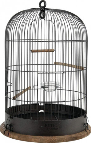 vogelkooi Lisette 38 x 38 cm staal zwart