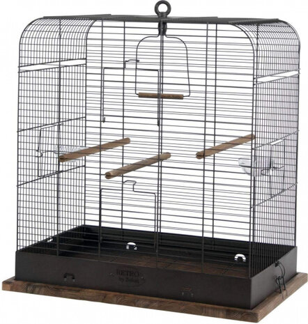 vogelkooi Lisette 57 x 37 cm staal zwart