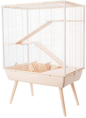 knaagdierkooi Neo 78 x 48 cm staal beige
