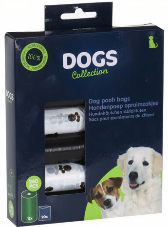 poepzakjes honden polyetheen zwart 240 stuks