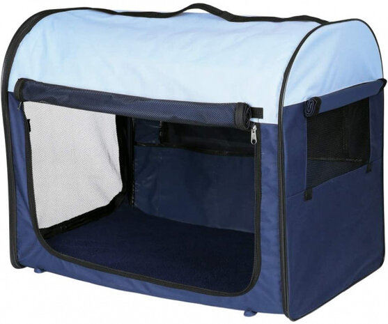 reismand 55 x 40 cm polyester lichtblauw/navy