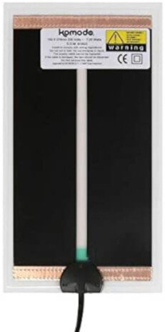 warmtemat 7 watt 15 x 28 cm textiel zwart