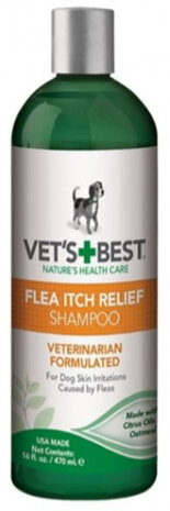 vlooienshampoo Flea Itch Relief 470 ml groen