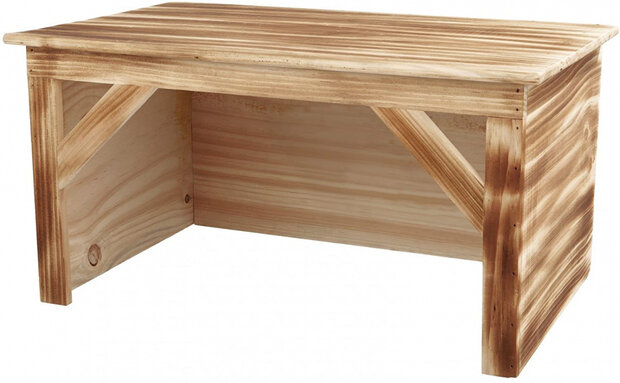 knaagdierhok 50 x 31 cm gevlamd hout lichtbruin