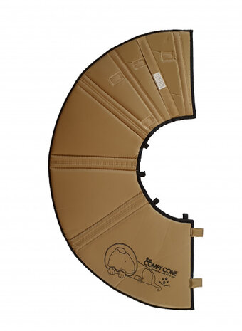 hondenkraag 25 cm nylon/foam kaki maat L