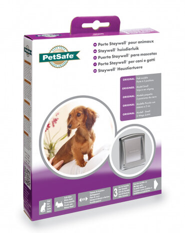 katten-hondenluik Staywell 23,6 x 19,8 cm grijs