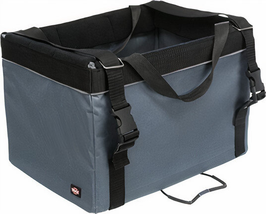 hondenfietsmand 38 x 25 cm nylon grijs