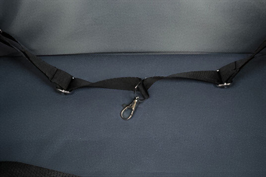 hondenfietsmand 38 x 25 cm nylon grijs