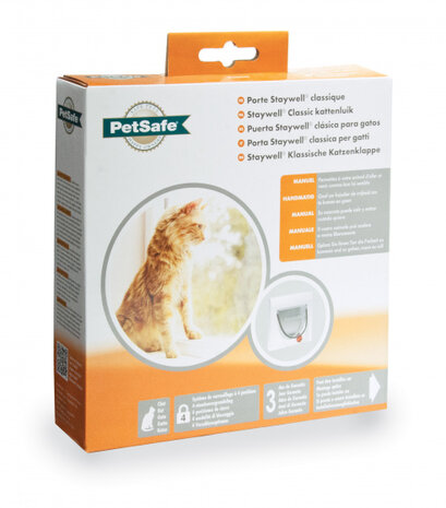 katten-hondenluik 4Way 22,3 x 16 cm wit
