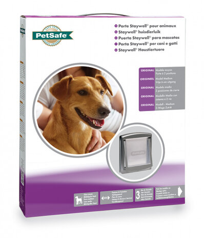 katten-hondenluik Staywell 29,4 x 35,2 cm grijsblauw