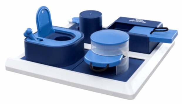hondenspel Activity Poker Box 31 x 9,5 cm blauw 2-delig