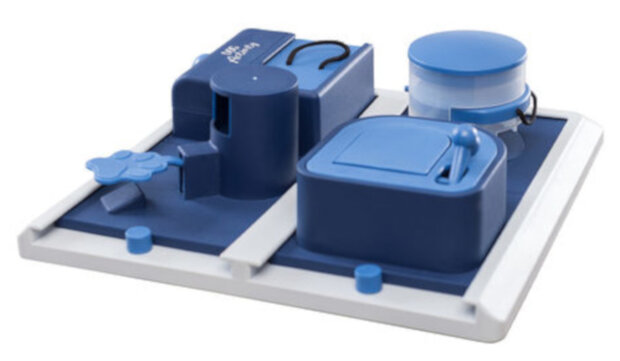 hondenspel Activity Poker Box 31 x 9,5 cm blauw 2-delig