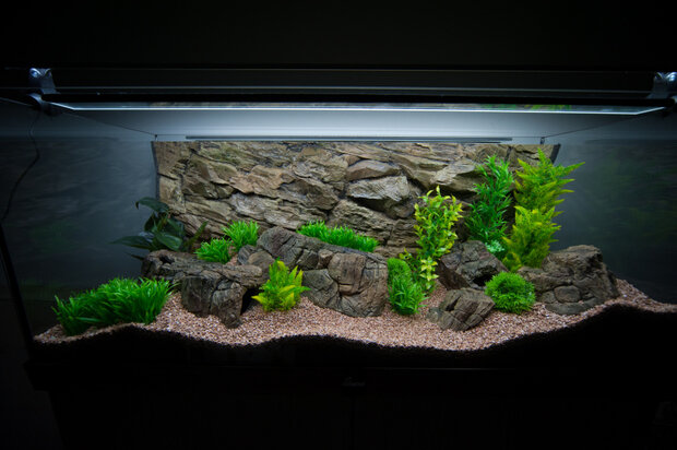 achterwand Rock 100 x 60 cm polyester/hars bruin