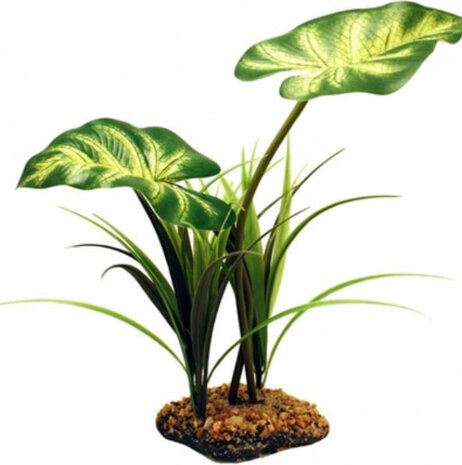 kunstplant Canopy Broadleap 26 cm groen