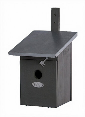 nestkast koolmees 21,5 x 33 cm hout grijs