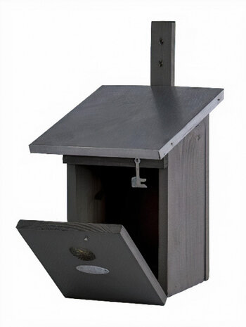 nestkast koolmees 21,5 x 33 cm hout grijs
