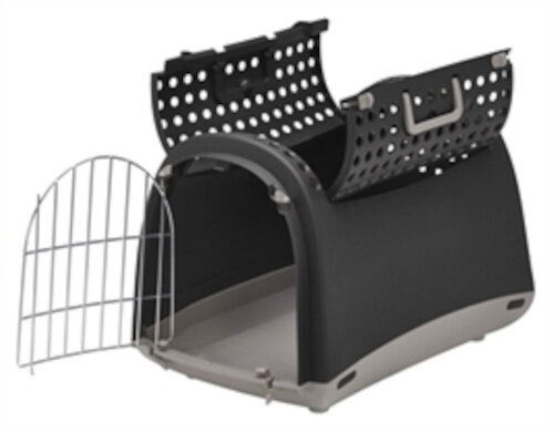 transportbox Linus Cabrio katten 50 x 32 cm antraciet