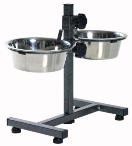 voerbakstandaard 0,75 liter 15 cm RVS zilver 3-delig