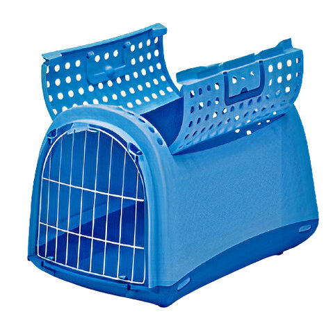 transportbox Linus Cabrio katten 50 x 32 cm blauw