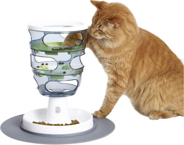 behendigheidstoren katten 24 x 27 cm wit/transparant